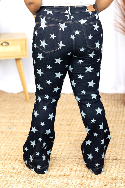 Judy Blue Star Flare Jeans