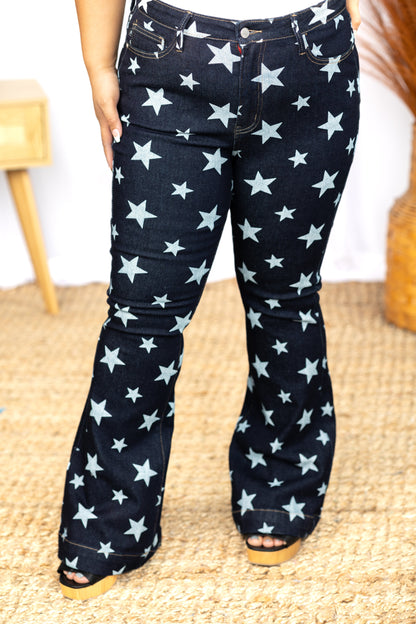 Judy Blue Star Flare Jeans