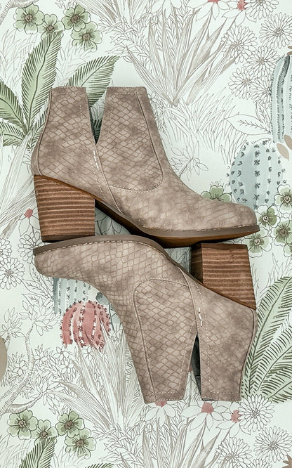 Not Rated Tarim Taupe Booties