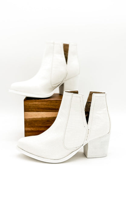 Not Rated White Croc Tarim Booties