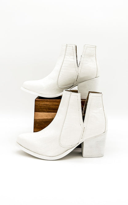 Not Rated White Croc Tarim Booties