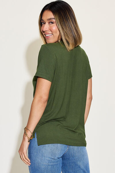 Basic V-Neck High-Low Tees