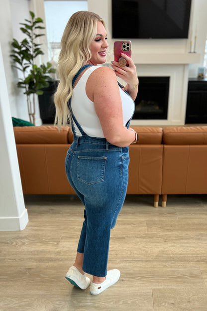 Judy Blue Button Up Crop Overalls