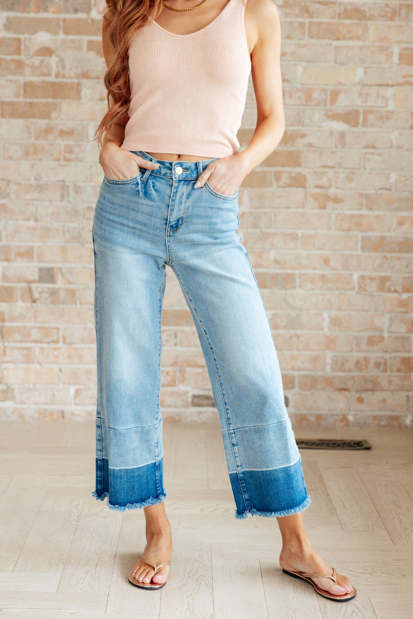 Judy Blue Wide Leg Crop Jeans