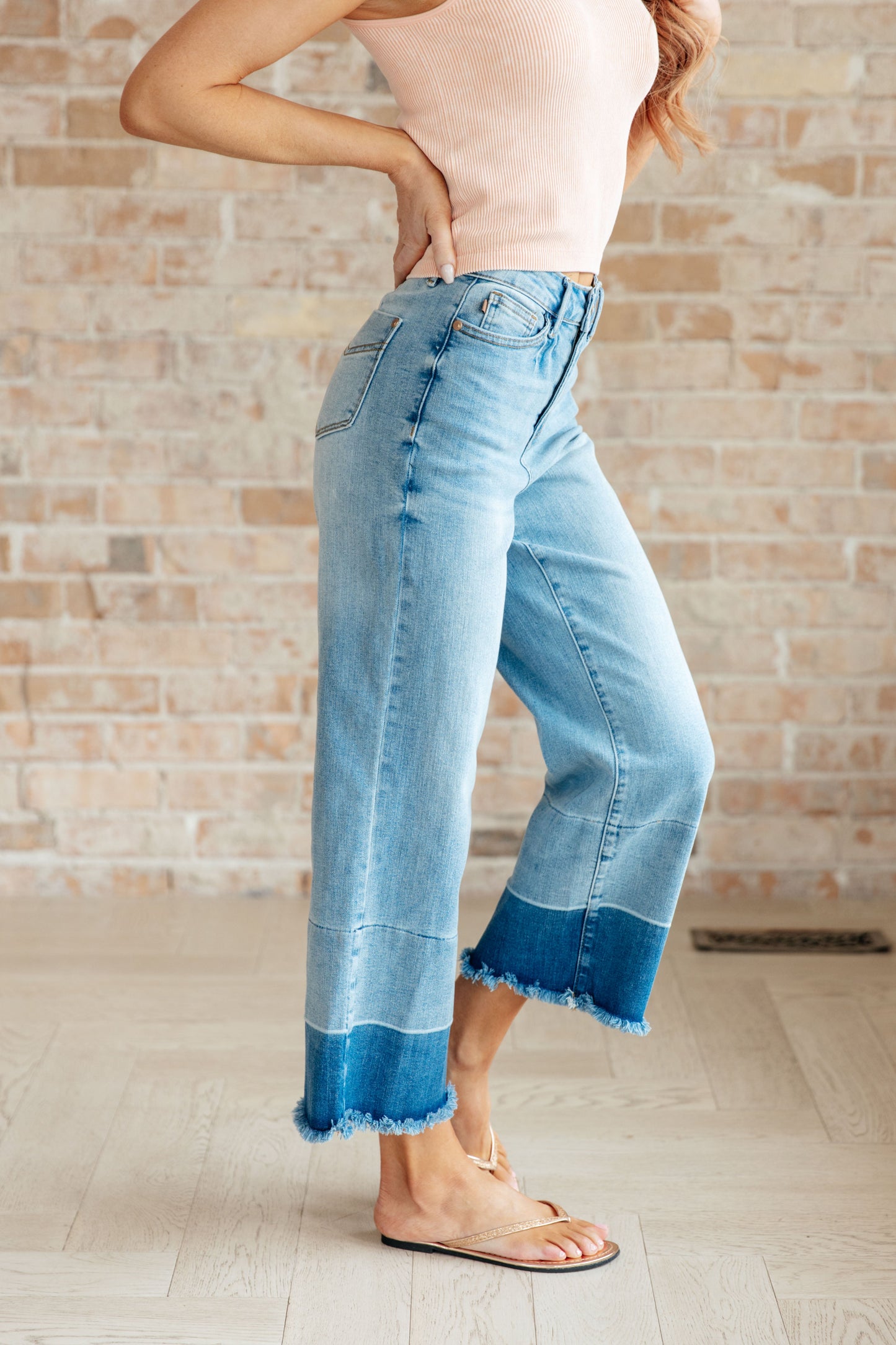 Judy Blue Wide Leg Crop Jeans