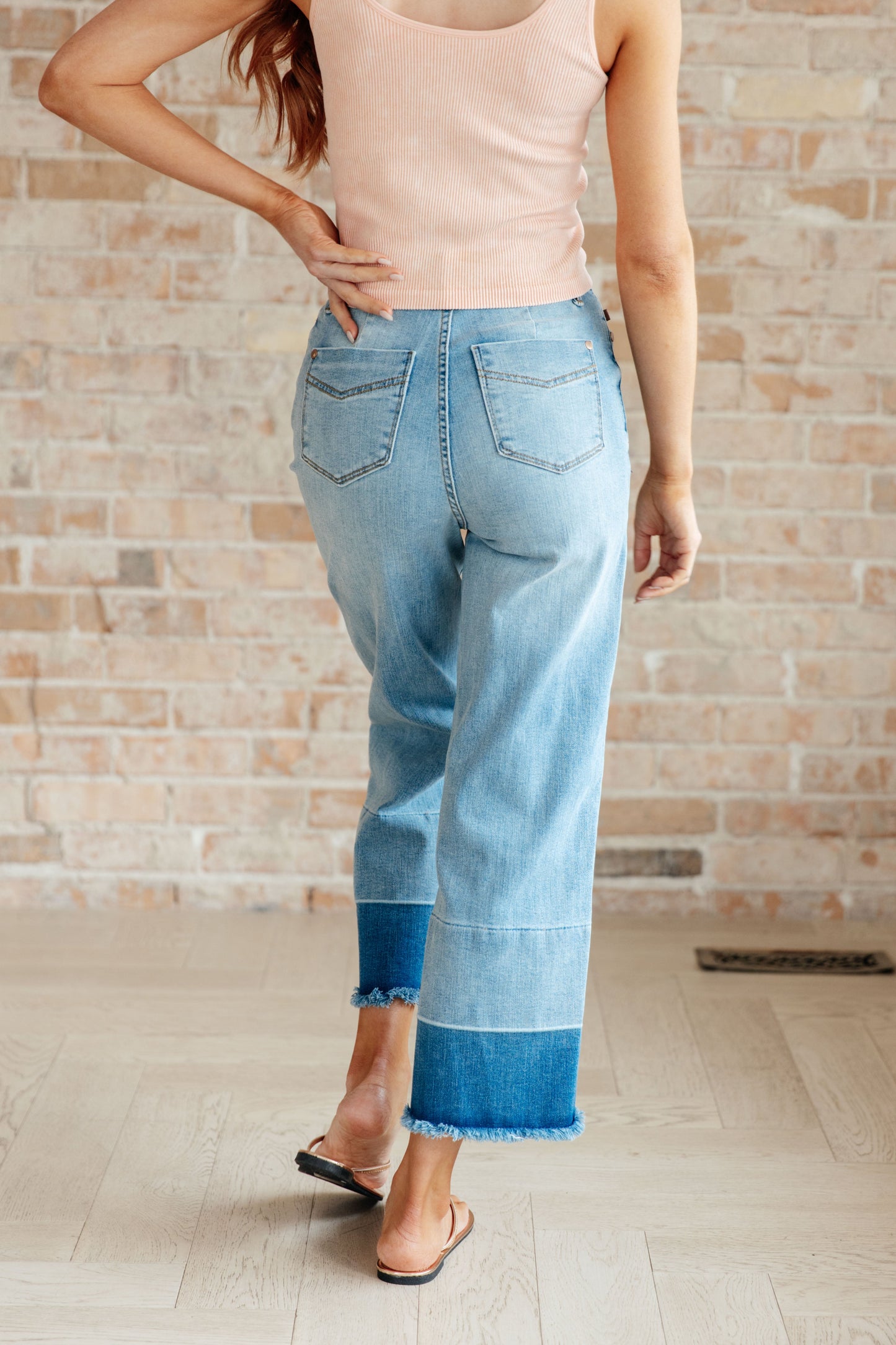 Judy Blue Wide Leg Crop Jeans