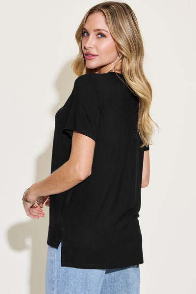 Basic V-Neck High-Low Tees